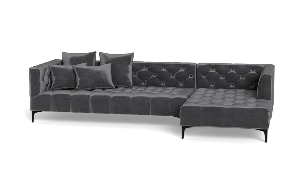 Interior Define Ms. Chesterfield Chaise Sectional - Thumbnail 3