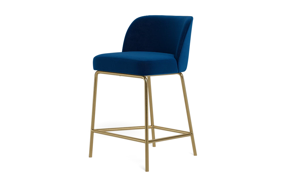 Graham Metal Framed Upholstered Counter Stool