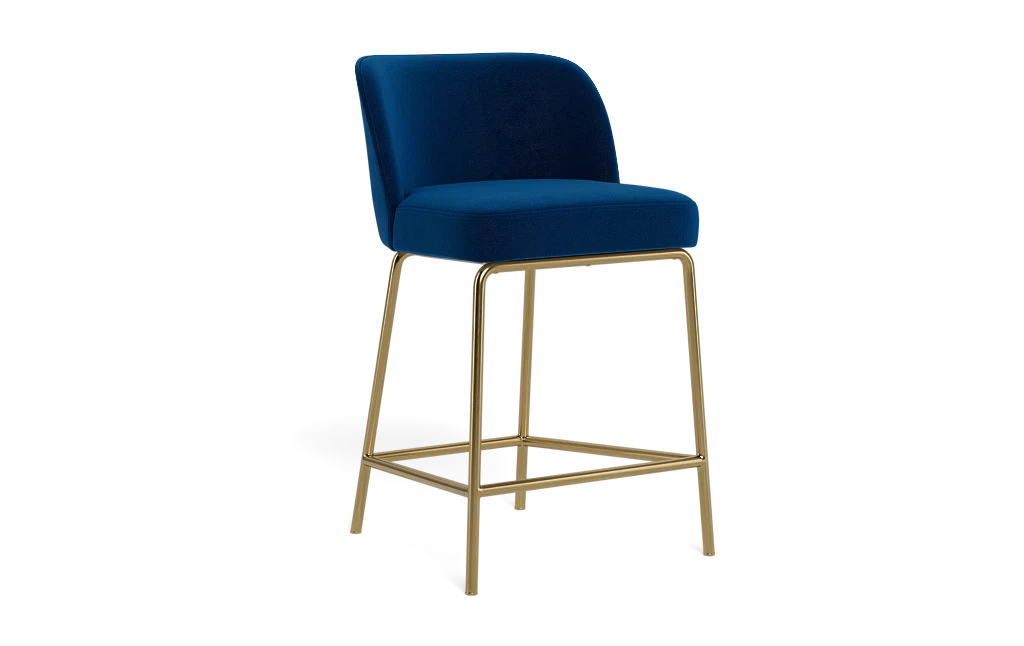 Graham Metal Framed Upholstered Counter Stool - Thumbnail 2