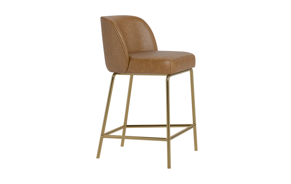 Taupe leather counter online stools