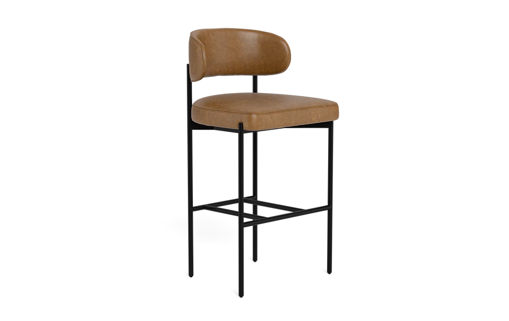 Hollis Leather Bar Stool Interior Define
