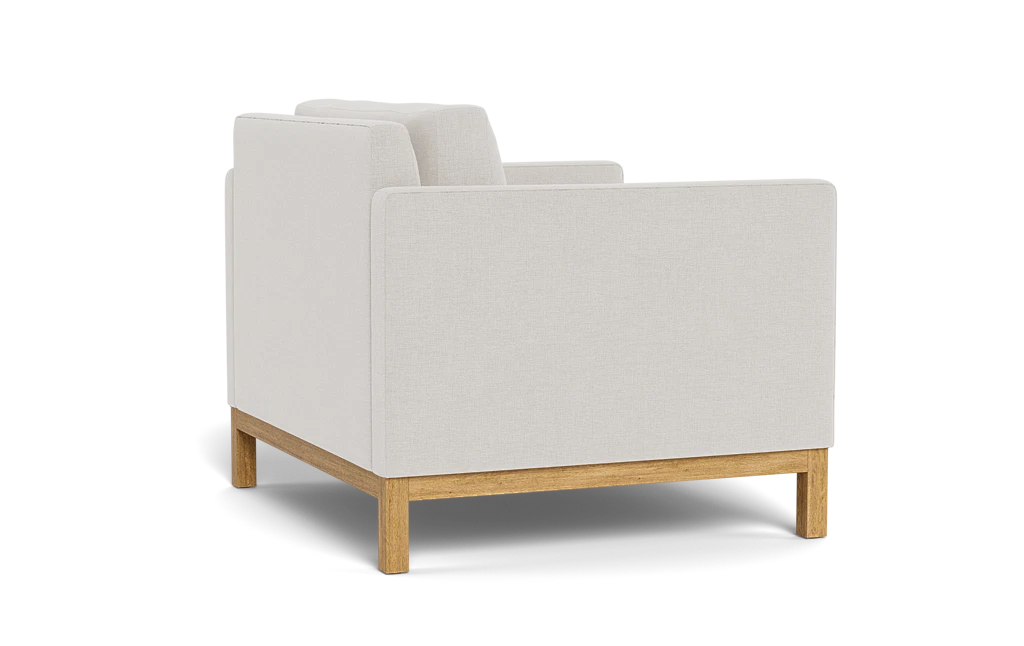 Frost Grey Fabric Wrapped Honey Wooden Frame Accent Chair Frost Grey Fabric Wrapped Honey Wooden Frame Accent Chair