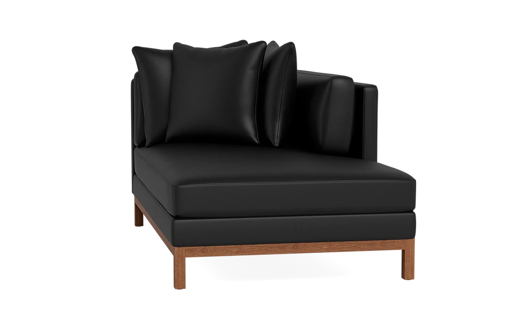 Leather corner chaise online lounge