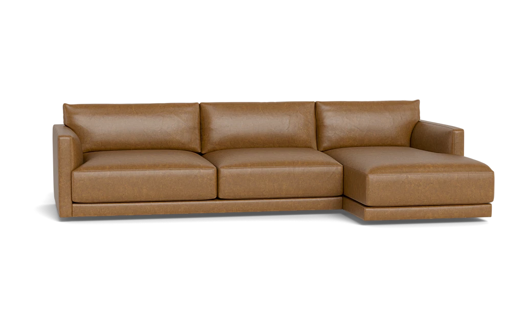 Lukas 3 Seat Leather Sectional With