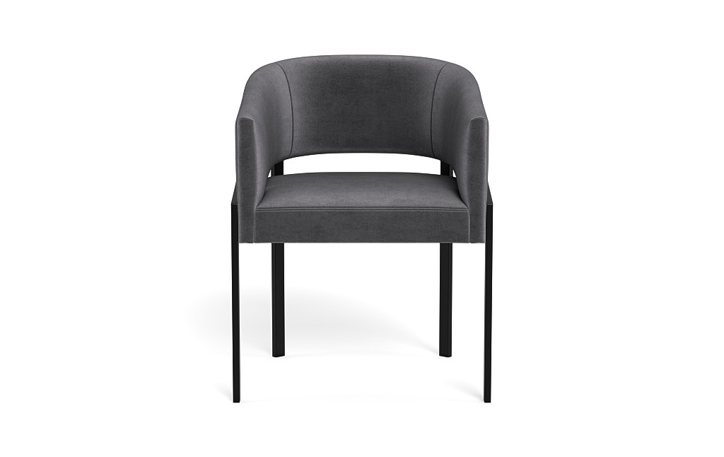 Mina Leather Metal Framed Upholstered Chair - Thumbnail 4