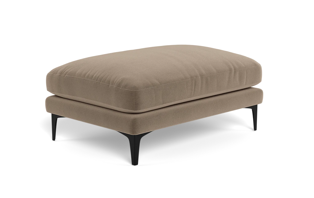 Maxwell Custom Velvet Ottoman - Interior Define