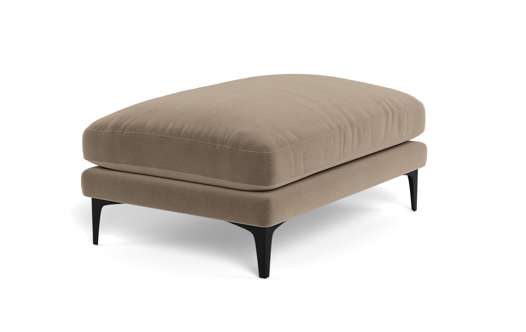 Maxwell Custom Velvet Ottoman - Interior Define