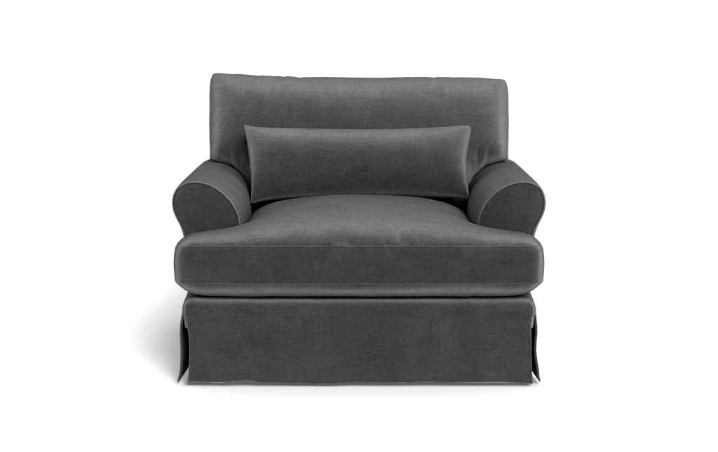 Slipcover chair with ottoman hot sale