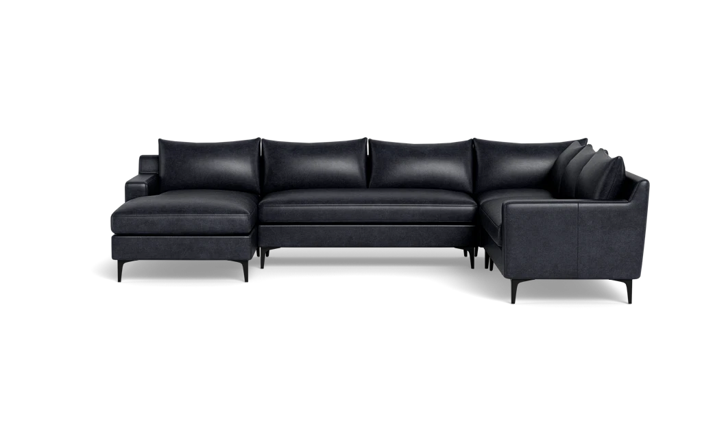Sloan Leather Corner Custom Sectional Sofa Interior Define
