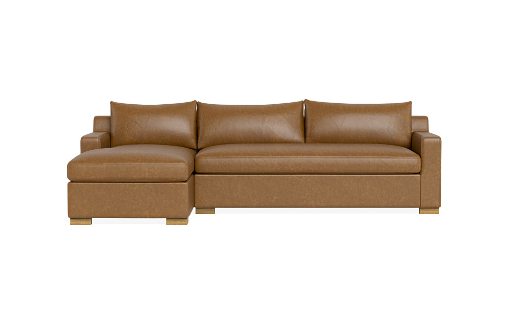 Sloan Leather Chaise Sectional - Thumbnail 3