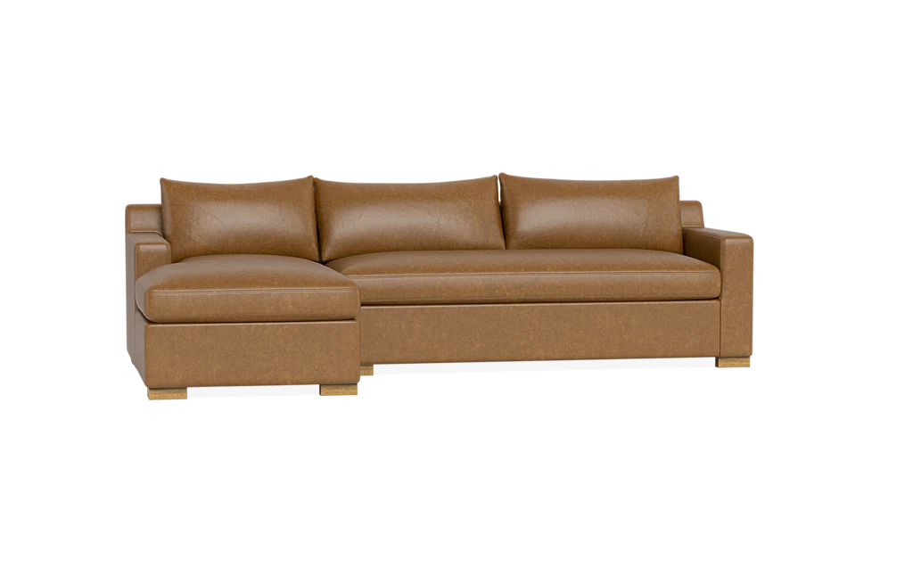 Leather chaise sofa bed sale