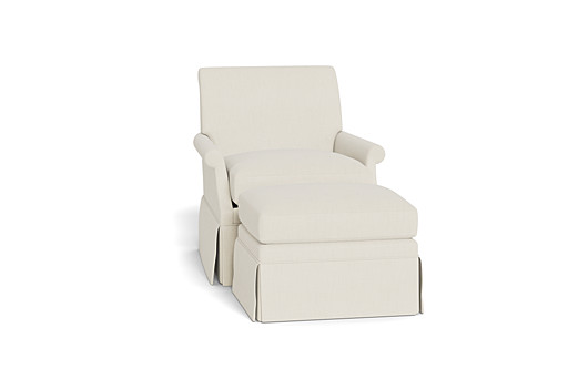 Origo Chair & Ottoman (Straight Skirt) – Bunny Williams Home Origo Chair & Ottoman (Straight Skirt) – Bunny Williams Home