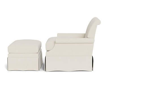Origo Chair & Ottoman (Wave Skirt) – Bunny Williams Home Origo Chair & Ottoman (Wave Skirt) – Bunny Williams Home