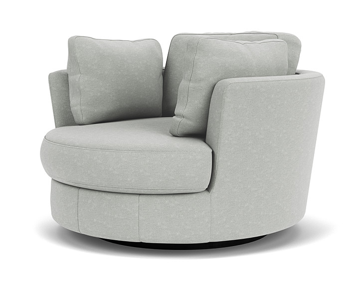 wide swivel armchair