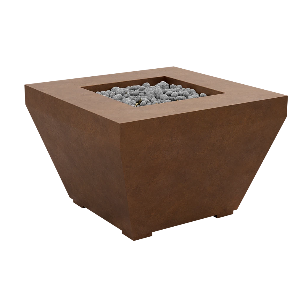 Square Semi-tapered Fire Pit from CopperSmith