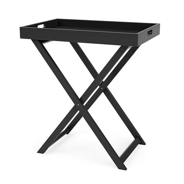 tv tray table black