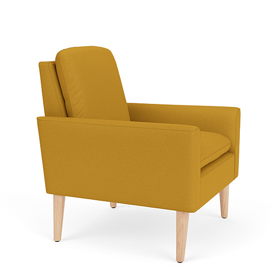 yellow chair ottoman