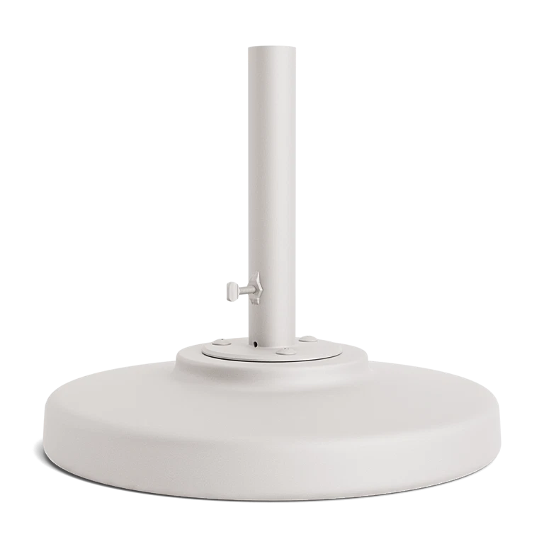 65 lb patio umbrella base Heavy Duty Steel Powder Coated 65lb Round w/ 2" Hole CFR The original features highlight concrete filling or a concrete structure for added stability 150 Pounds Patio Umbrella Base