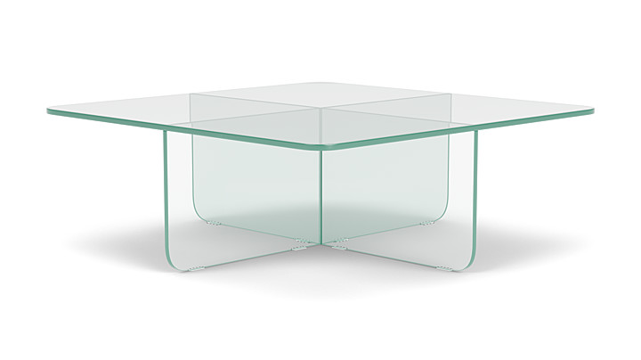Verre Square Coffee Table Eq3, Greenapple Spiro Rotating Coffee Table In Clear Glass And Black