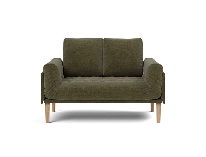 Canapea pat Rollo Bow, saltea cu arcuri impachetate 80x200 cm, tesatura la alegere