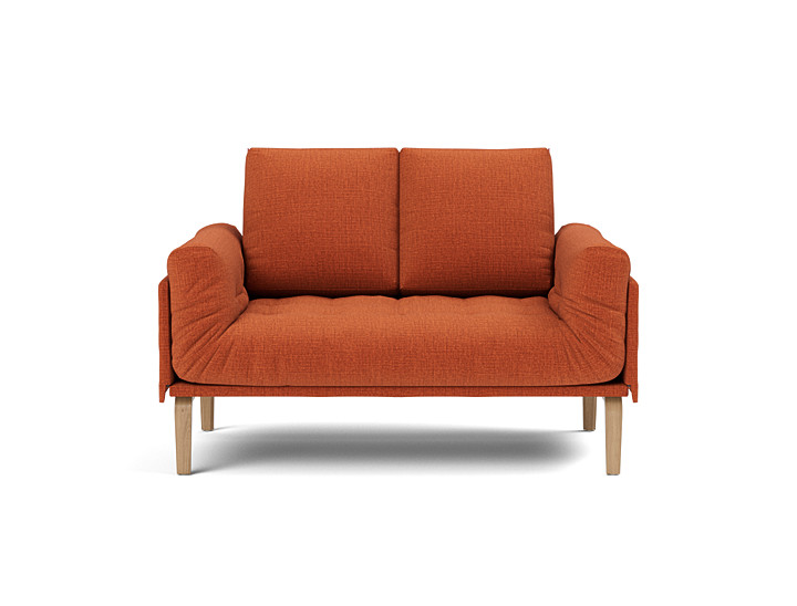 Canapea pat Rollo Bow, saltea cu arcuri impachetate 80x200 cm, tesatura la alegere