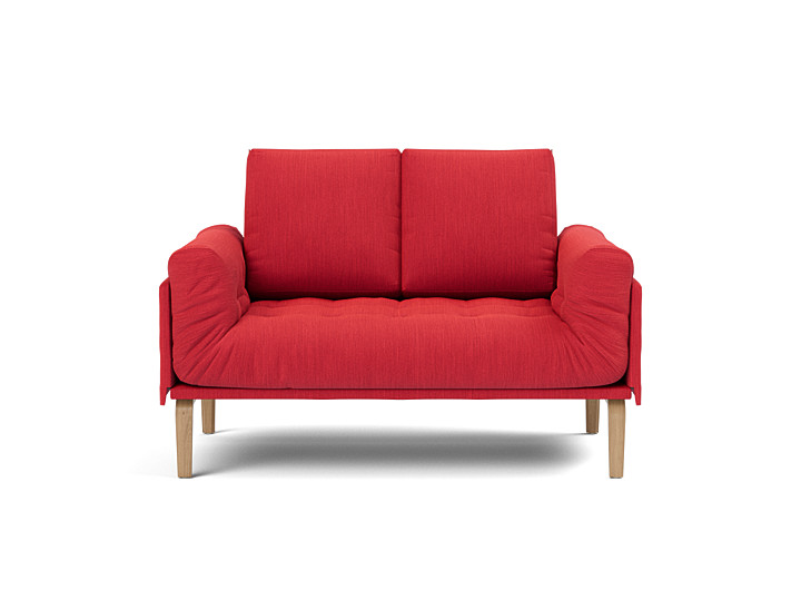 Canapea pat Rollo Bow, saltea cu arcuri impachetate 80x200 cm, tesatura la alegere