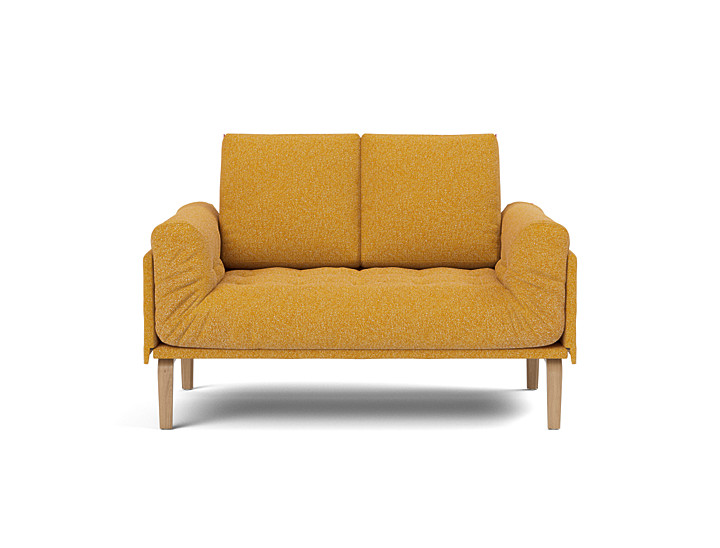 Canapea pat Rollo Bow, saltea cu arcuri impachetate 80x200 cm, tesatura la alegere