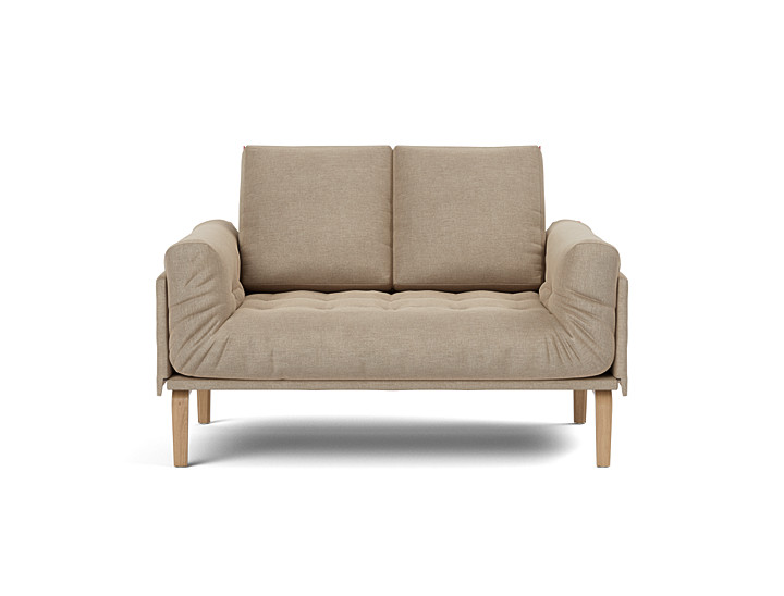 Canapea pat Rollo Bow, saltea cu arcuri impachetate 80x200 cm, tesatura la alegere