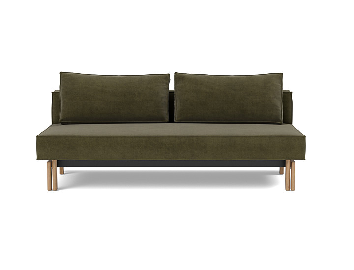Canapea extensibila Sly Wood 140x200 cm, tesatura la alegere