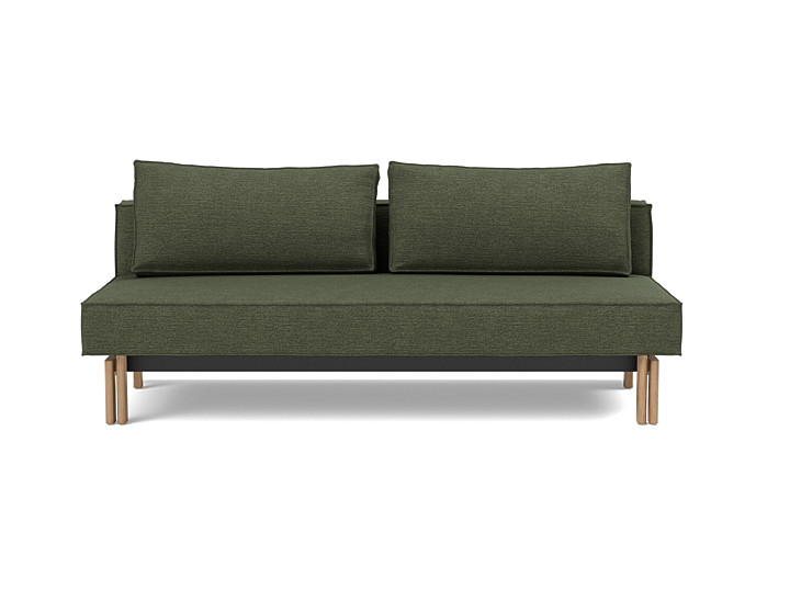 Canapea extensibila Sly Wood 140x200 cm, tesatura la alegere