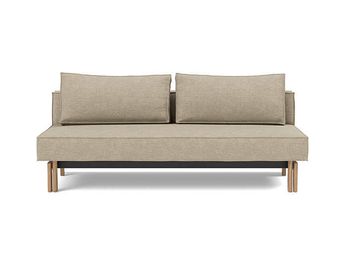 Canapea extensibila Sly Wood 140x200 cm, tesatura la alegere