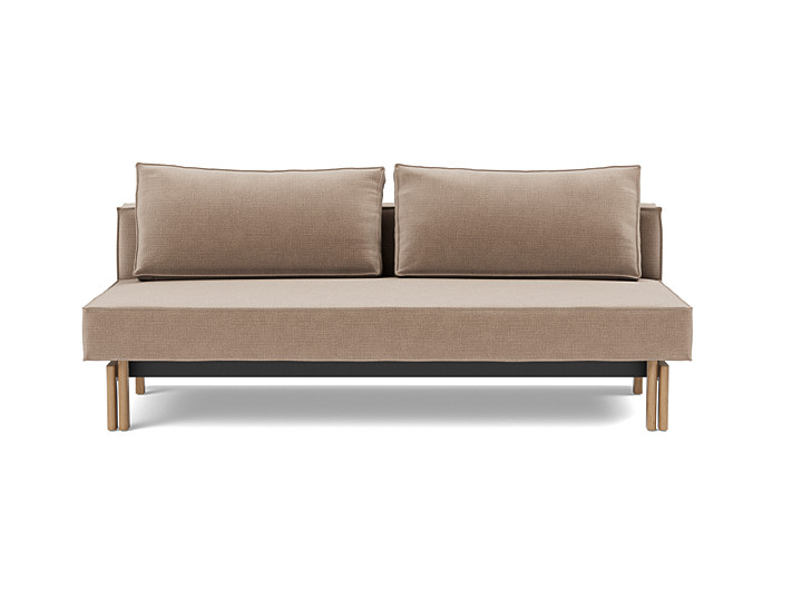 Canapea extensibila Sly Wood 140x200 cm, tesatura la alegere