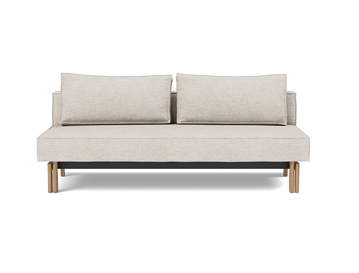 Canapea extensibila Sly Wood 140x200 cm, tesatura la alegere