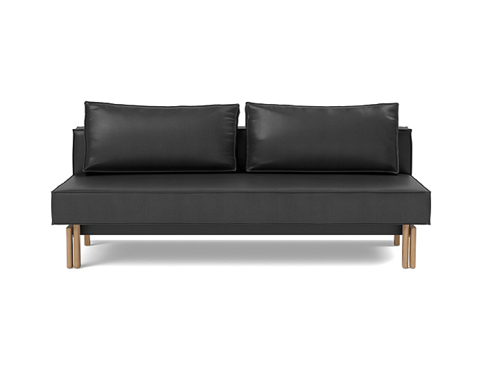 Canapea extensibila Sly Wood 140x200 cm, tesatura la alegere