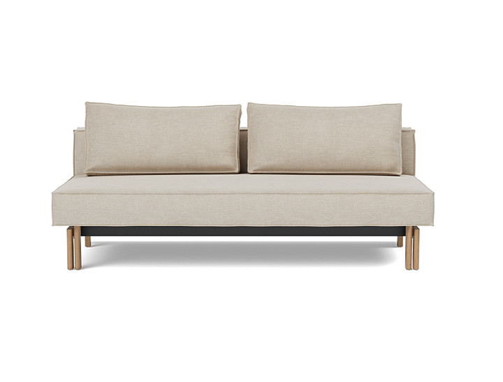 Canapea extensibila Sly Wood 140x200 cm, tesatura la alegere