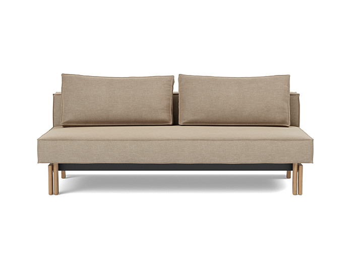 Canapea extensibila Sly Wood 140x200 cm, tesatura la alegere