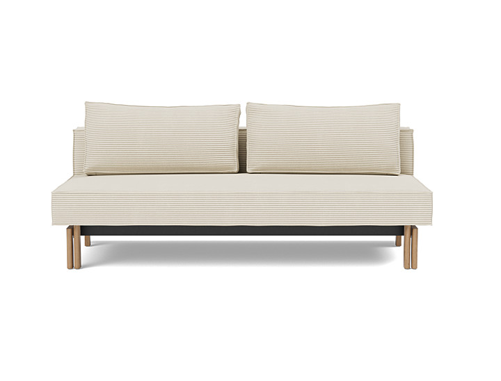 Canapea extensibila Sly Wood 140x200 cm, tesatura la alegere