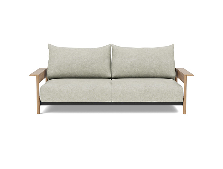 Canapea extensibila Malloy Wood 150x200cm, tesatura la alegere