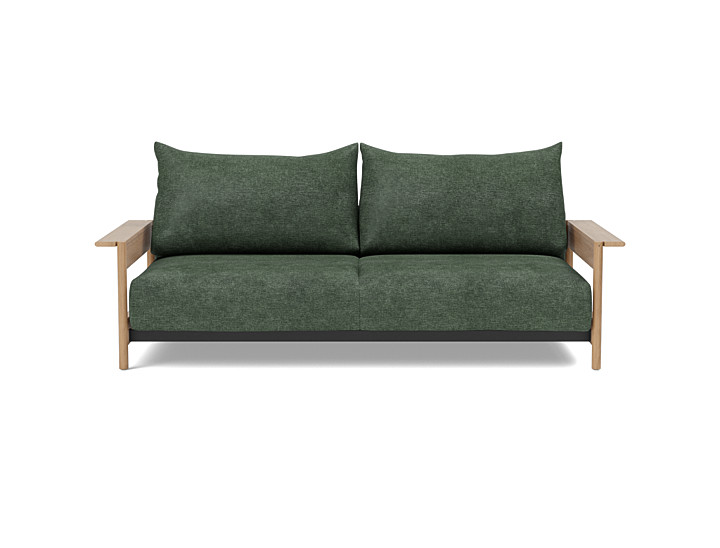 Canapea extensibila Malloy Wood 150x200cm, tesatura la alegere