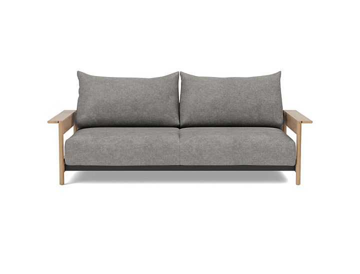 Canapea extensibila Malloy Wood 150x200cm, tesatura la alegere