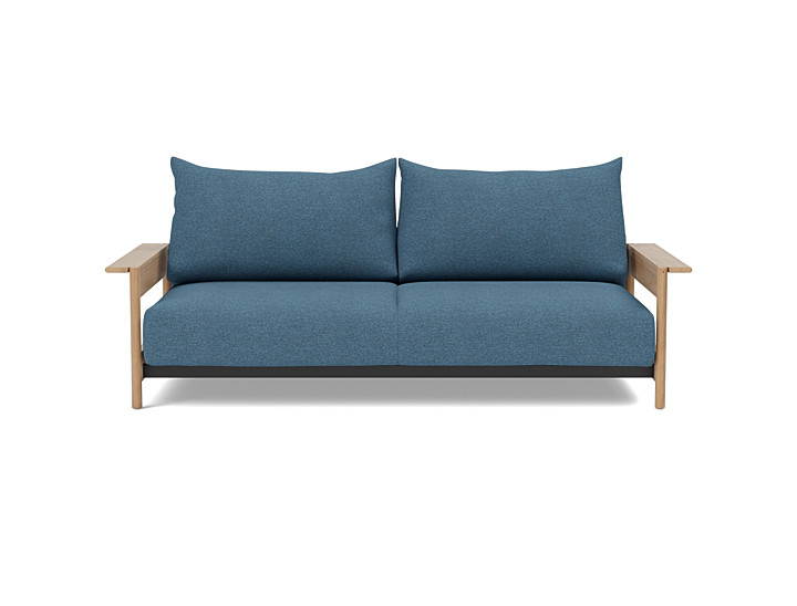 Canapea extensibila Malloy Wood 150x200cm, tesatura la alegere