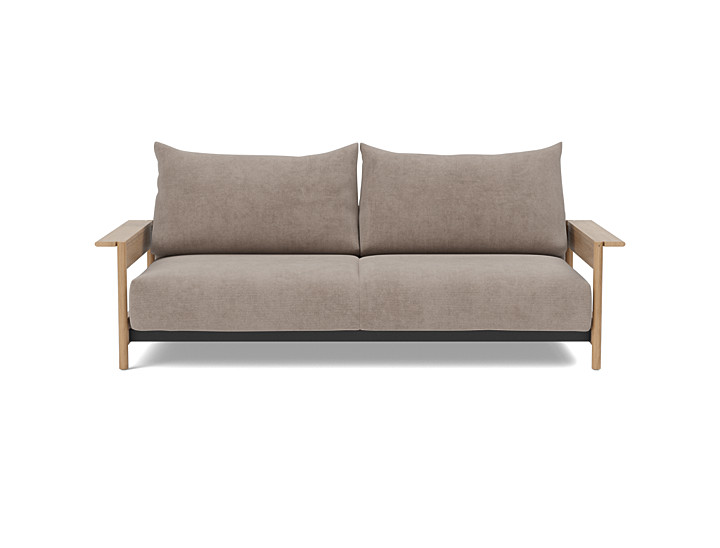 Canapea extensibila Malloy Wood 150x200cm, tesatura la alegere