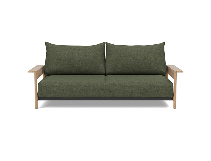Canapea extensibila Malloy Wood 150x200cm, tesatura la alegere