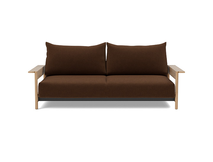 Canapea extensibila Malloy Wood 150x200cm, tesatura la alegere