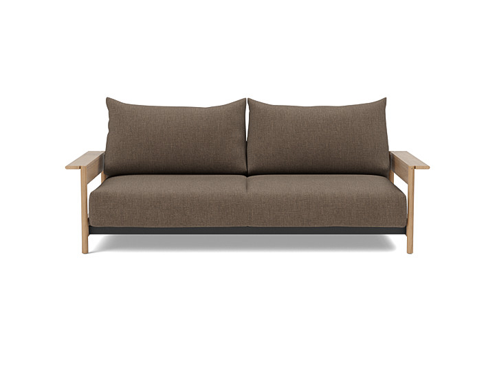 Canapea extensibila Malloy Wood 150x200cm, tesatura la alegere