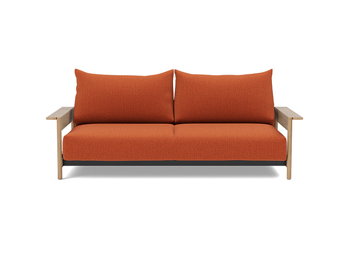 Canapea extensibila Malloy Wood 150x200cm, tesatura la alegere