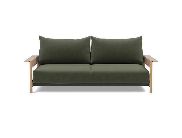 Canapea extensibila Malloy Wood 150x200cm, tesatura la alegere