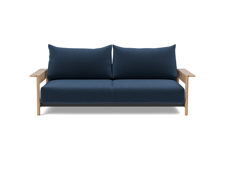 Canapea extensibila Malloy Wood 150x200cm, tesatura la alegere