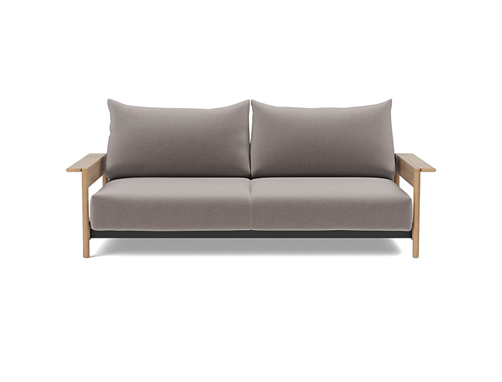 Canapea extensibila Malloy Wood 150x200cm, tesatura la alegere