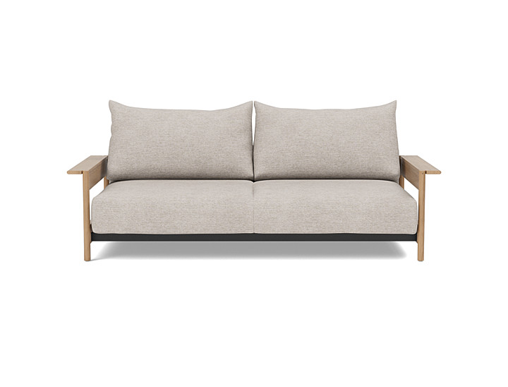 Canapea extensibila Malloy Wood 150x200cm, tesatura la alegere